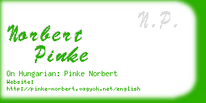norbert pinke business card